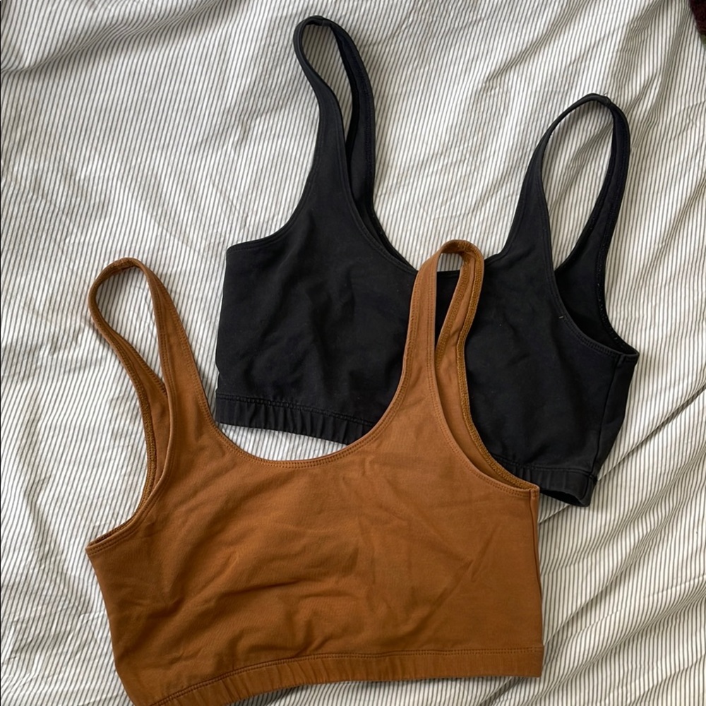 Black and Brown Ana + Zac Crop Tops